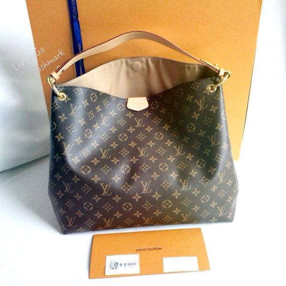 Louis Vuitton Handbags - Louis Vuitton Graceful MM Monogram Hobo bag beige